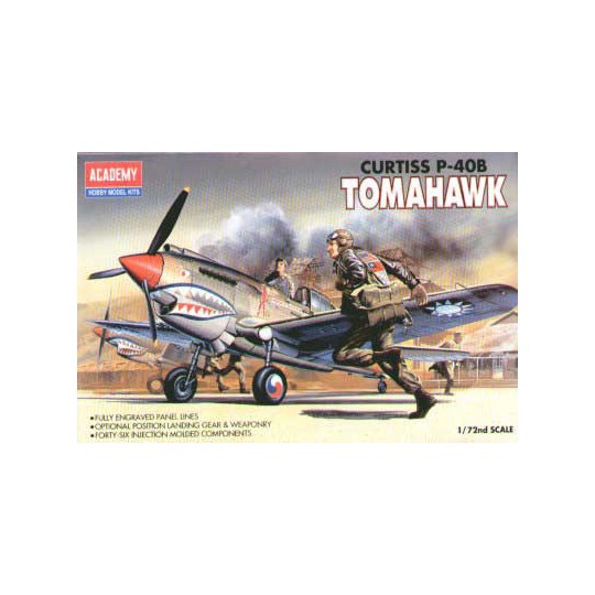 Maquette d'avion en plastique Curtiss P-40B Tomahawk 1/72