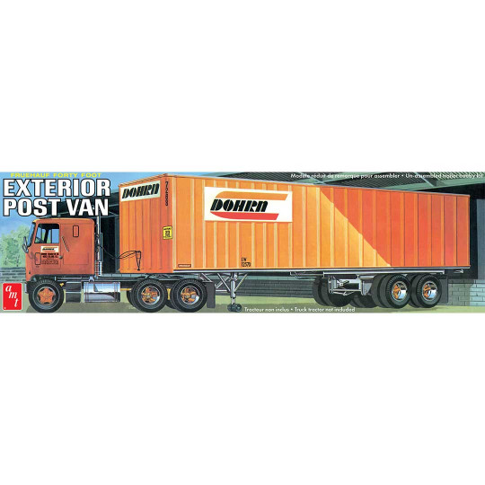 Maquette de camion en plastique Remorque Fruehauf 40 pieds Exterior Post Van 1:25 Maquette de camion en...