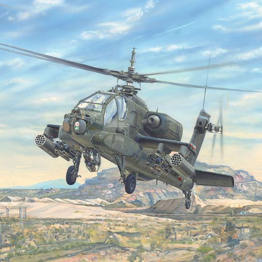 Maquette d’hélicoptère en plastique AH-64A Apache première génération 1:35 Maquette d’hélicoptère en...