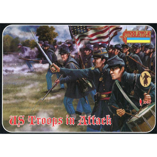 Figurine US troops in attack 1/72 Figurine US troops in...