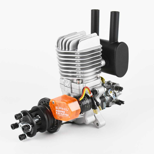 Moteur Thermique Essence pour avion EPHIL 38cc PRO mono-cylindre sortie arrière et démarreur Moteur Thermique Essence...