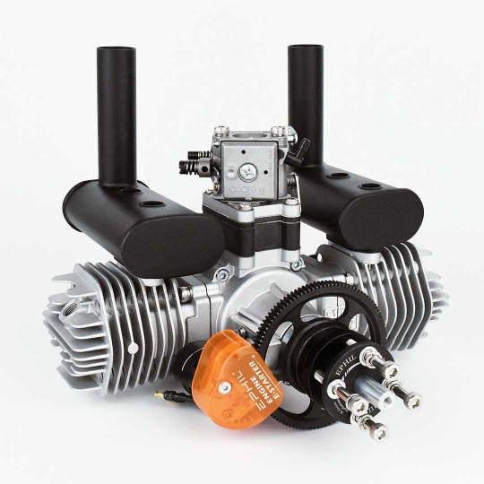 Moteur Thermique Essence pour avion EPHIL 76cc bi-cylindre PRO avec démarreur Moteur Thermique Essence...