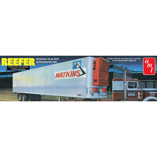 Maquette de camion en plastique Remorque Frigo Fruehauf 40 pieds Watkins 1:25 Maquette de camion en...