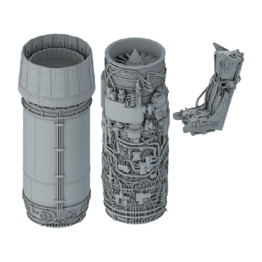 Maquette d’avion en plastique Siège éjectable et réacteur pour Mirage 2000C 1:32 Maquette d’avion en...