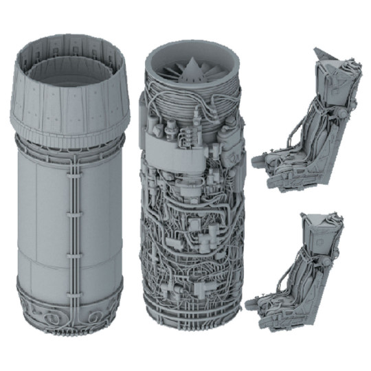 Maquette d’avion en plastique Sièges éjectable et réacteur pour Mirage 2000N 1:32 Maquette d’avion en...