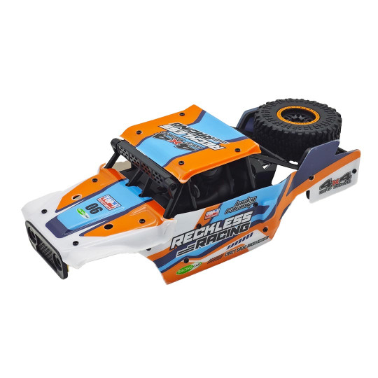 Pièce pour voiture électrique Carrosserie Desert Buggy orange pour Micro Mhd Extreme Pièce pour voiture...