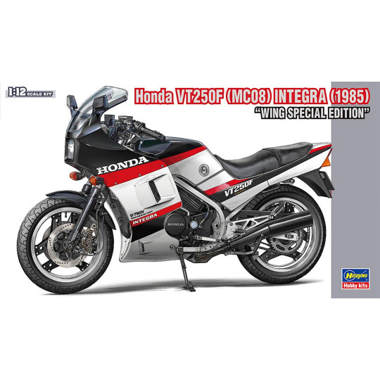 Maquette plastique de moto Honda VT250F (MC08) Integra 1985 « Wing Special Edition » 1:12 Maquette plastique de moto...