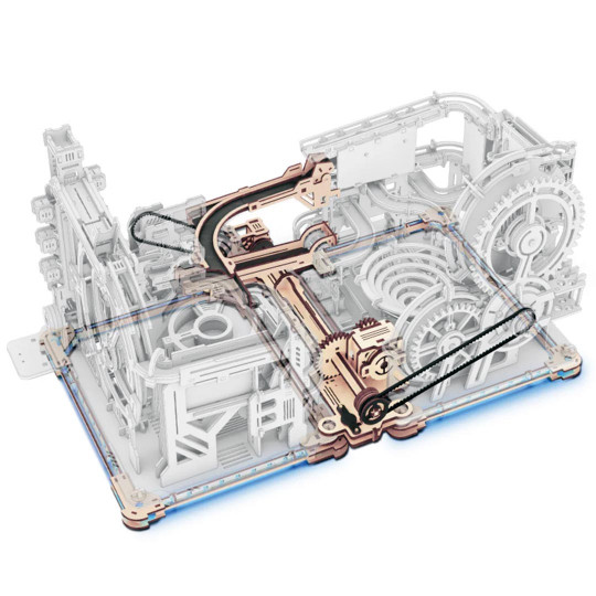 Puzzle 3D mécanique intermédiaire Lien de pistes de billes Spaceport - Night City Puzzle 3D mécanique...