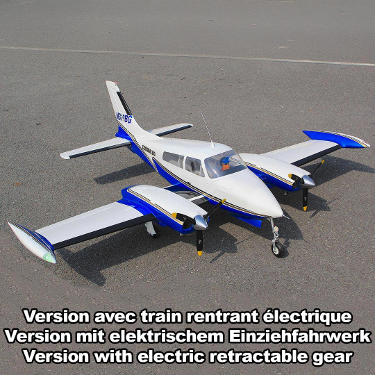 Avion thermique radiocommandé Cessna 310 ARF giant scale 2,05m avec train rentrant électrique Avion thermique...