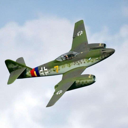 Avion électrique radiocommandé MESSERSCHMITT ME 262 « YELLOW 7 » V2 HIGH PERFORMANCE 70mm EDF PNP Avion électrique...