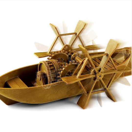 Maquette plastique éducative LEONARD DE VINCI PADDLEBOAT Maquette plastique...