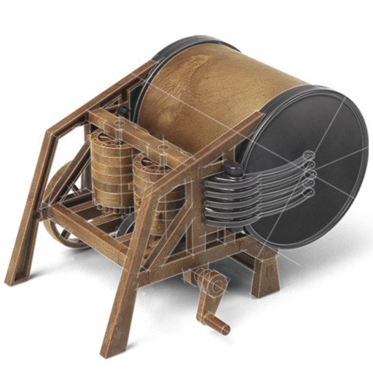 Maquette plastique éducative MECHANICAL DRUM LEONARD DE V. Maquette plastique...