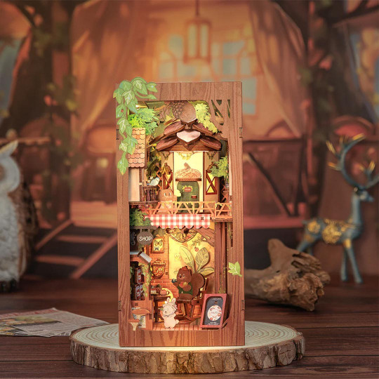 Puzzle 3D Serre Livres Book Nook Squirrel Collector Puzzle 3D Serre Livres Book...