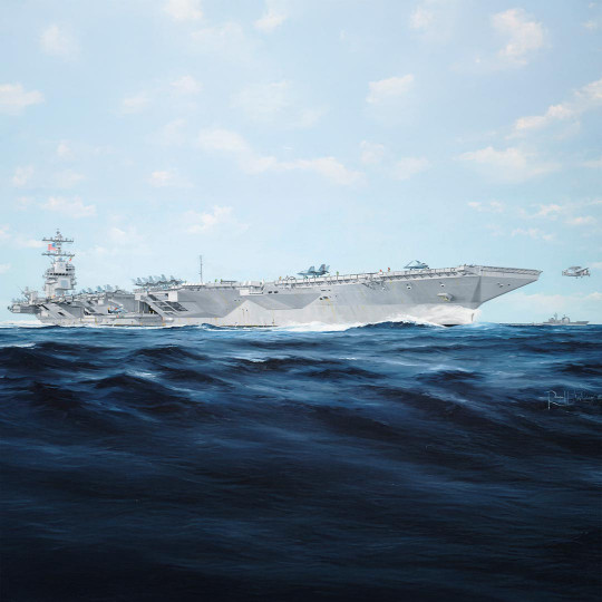 Maquette de bateau en plastique Porte-avions USS Gerald R.Ford CVN-78 1:350 Maquette de bateau en...