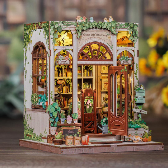 Puzzle 3D Serre Livres Book Nook GREEN LIFE BOOKSHOP Puzzle 3D Serre Livres Book...