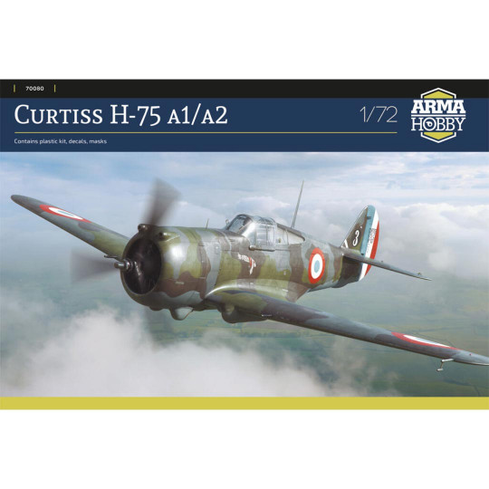 Maquette d’avion en plastique Curtiss H-75 A1/A2 French AF 1:72 Maquette d’avion en...
