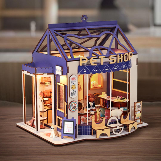 Puzzle 3D maison miniature Meow Talk Pet Shop Puzzle 3D maison miniature...