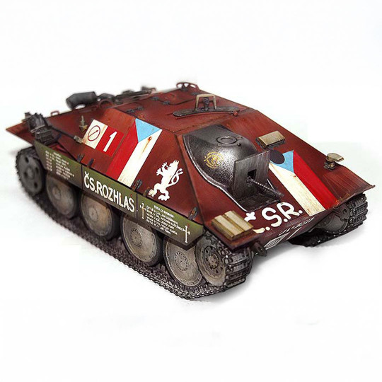Maquette de char en plastique Jagdpanzer 38(t) Hetzer « Prague 1945 » 1:35 Maquette de char en...
