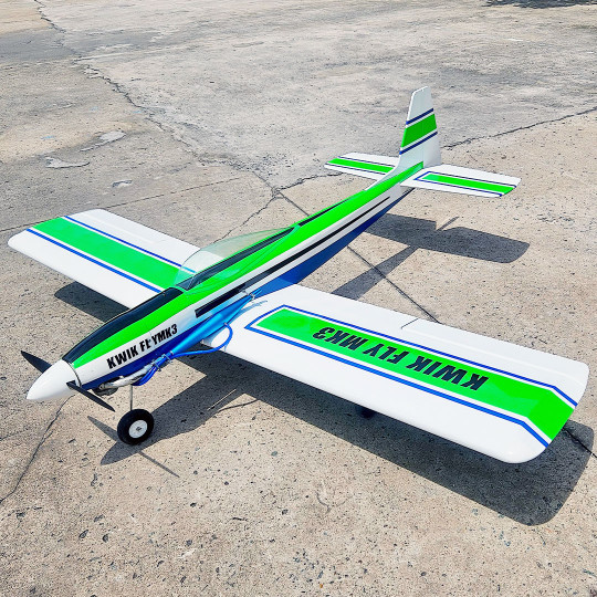 Avion thermique radiocommandé Pattern Kwik Fly MK3 (GP/EP) 1,6m ARF vert Avion thermique...