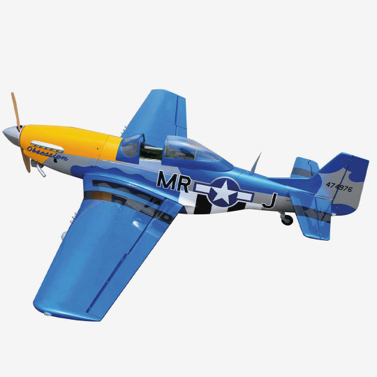 Avion thermique radiocommandé P-51D « Obsession» 35cc ARF avec train rentrant électrique Avion thermique...