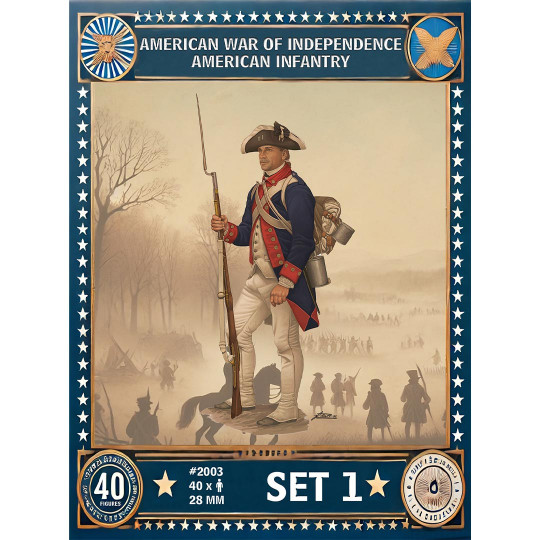 Figuras AMERICAN WAR OF INDEPENDENCE AMERICAN INFANTRY SET 1 28mm Figuras AMERICAN WAR OF...