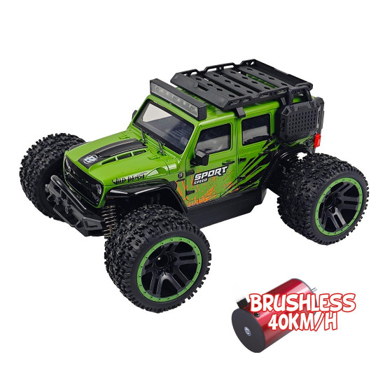 Coche eléctrico radiocontrolado Micro MHD Extreme Speed Sport verde 1:20 BRUSHLESS RTR Coche eléctrico...