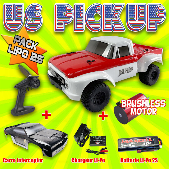 Coche eléctrico teledirigido US PICK UP Combo 2S 1:10 XL Coche eléctrico...