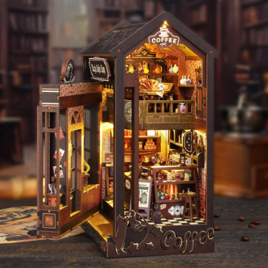 Puzzle 3D Serre Livres Book Nook MAGIC COFFEE SHOP Puzzle 3D Serre Livres Book...