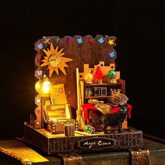 Puzzle 3D Serre Livres Mini Book Nook MORNING DEW MAGIC GLAZE Puzzle 3D Serre Livres Mini...