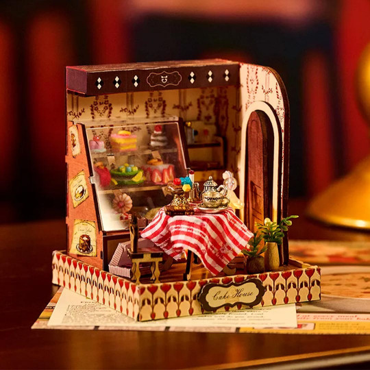 Puzzle 3D Serre Livres Mini Book Nook YUMON SWEETS Puzzle 3D Serre Livres Mini...