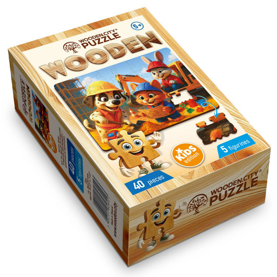 Rompecabezas Happy Team Infantil 40/5 Wooden City Rompecabezas Happy Team...