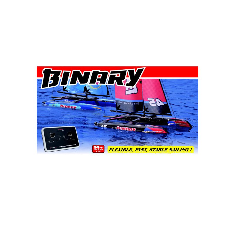 Voilier radiocommandé Mini Catamaran bleu RTS