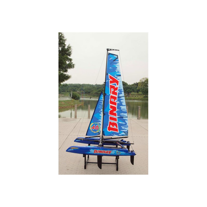 Voilier radiocommandé Mini Catamaran bleu RTS