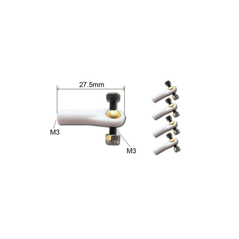 Accessoire embarqué Chapes a boule M3 + Vis M3 (5 pcs)