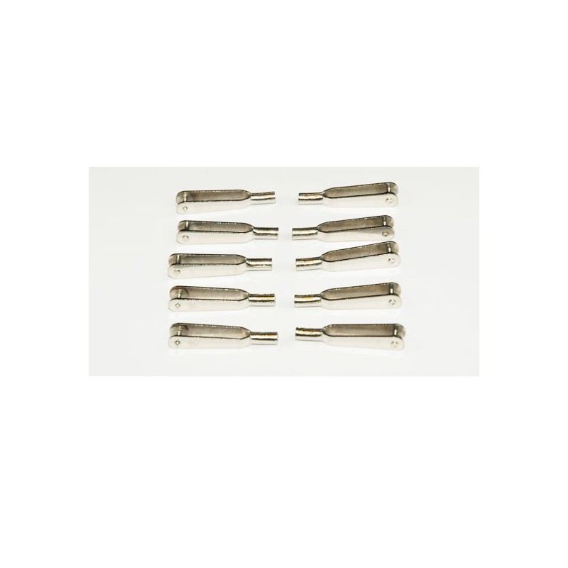 Accessoire embarqué Chapes acier nickelé M2 (10 pcs)