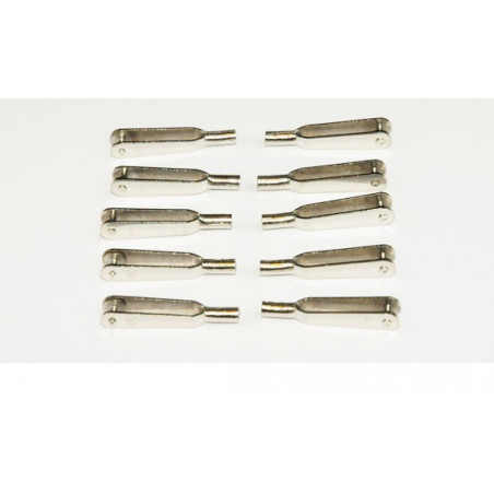 Accessoire embarqué Chapes acier nickelé M2 (100 pcs)