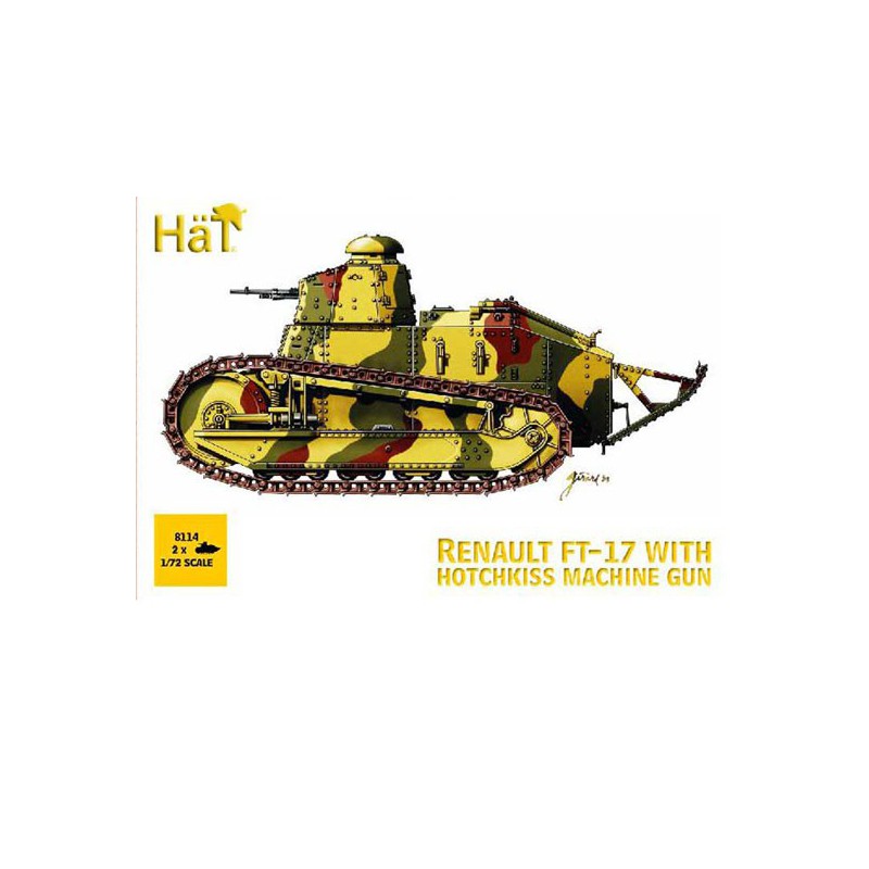 Figurine Char Renault FT-17+Hot.mg 1/72