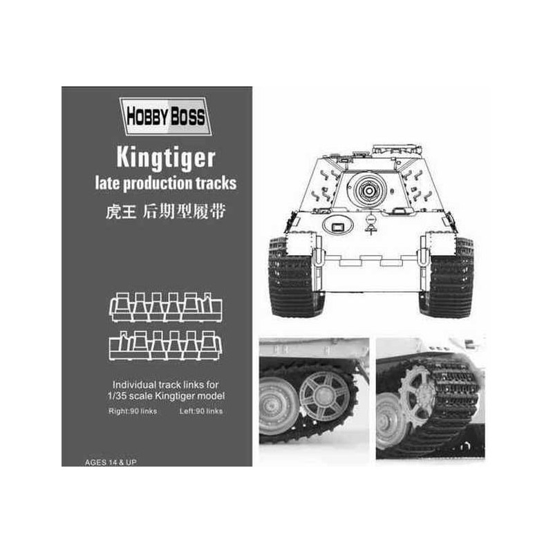 Maquette de Char en plastique Chenilles Kingtiger late. 1/35