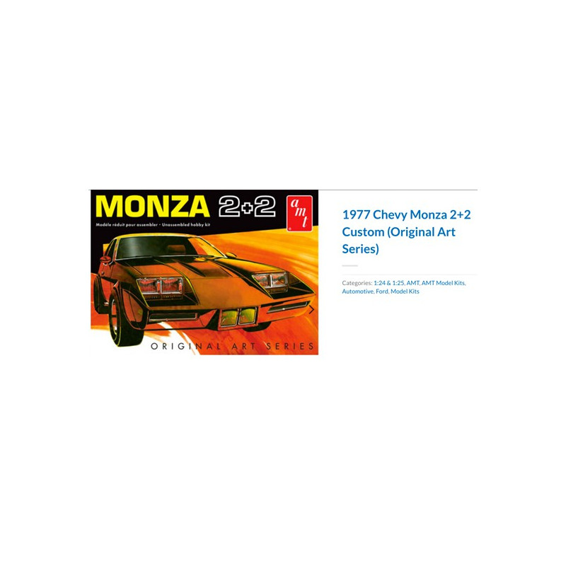 Maquette de voiture en plastique Chevy Monza 2+2 Customs 1/25
