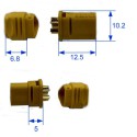 Chargeur pour accu pour appareil radiocommandé Connecteur MT30 3 pôles M+F (1 paire) Chargeur pour accu pour appareil radiocommandé Connecteur MT30 3 pôles M+F (1 paire)