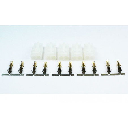 Chargeur pour accu pour appareil radiocommandé Connecteur Tamiya Mâle or (5 pcs)