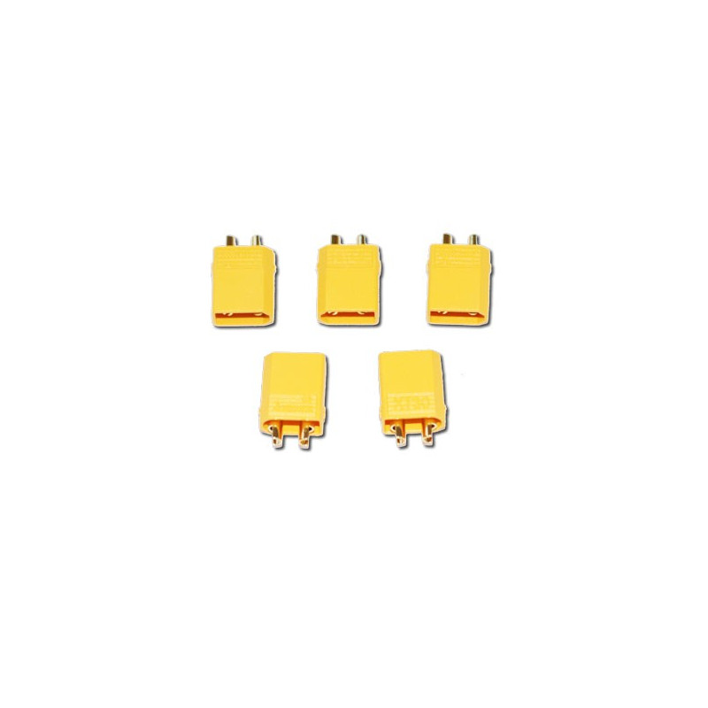 Chargeur pour accu pour appareil radiocommandé Connecteur XT-30 Mâle or (5 pcs)