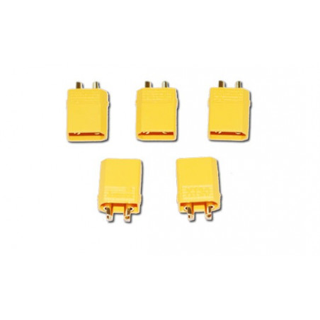 Chargeur pour accu pour appareil radiocommandé Connecteur XT-30 Mâle or (5 pcs)