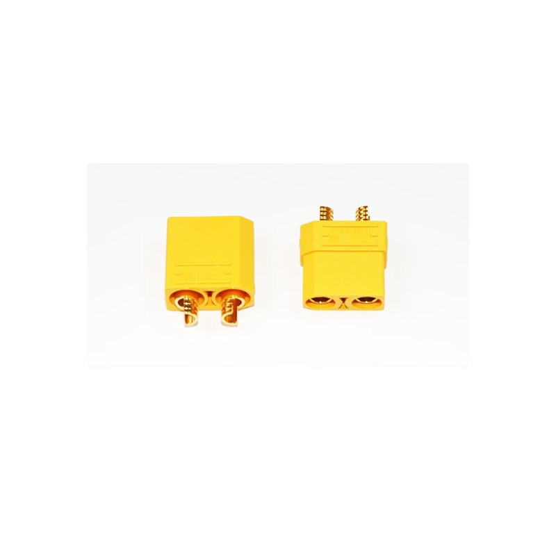 Chargeur pour accu pour appareil radiocommandé Connecteur XT-90 M+F or (1 paire)