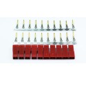 Connectique pour accu pour appareil radiocommandé Connecteur BEC Femelle or (10 pcs) Connectique pour accu pour appareil radiocommandé Connecteur BEC Femelle or (10 pcs)