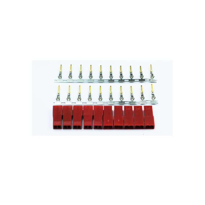 Connectique pour accu pour appareil radiocommandé Connecteur BEC Femelle or (10 pcs)