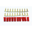 Connectique pour accu pour appareil radiocommandé Connecteur BEC Mâle or (10 pcs) Connectique pour accu pour appareil radiocommandé Connecteur BEC Mâle or (10 pcs)