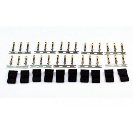 Accessoire pour radio Connecteurs servo JR plaqué or (10 pcs)