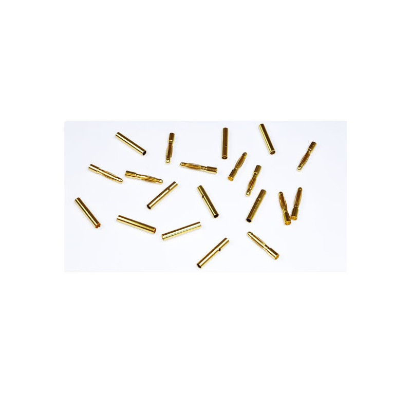 Chargeur pour accu pour appareil radiocommandé Contacts cylindriques 2mm or M+F 10 paires