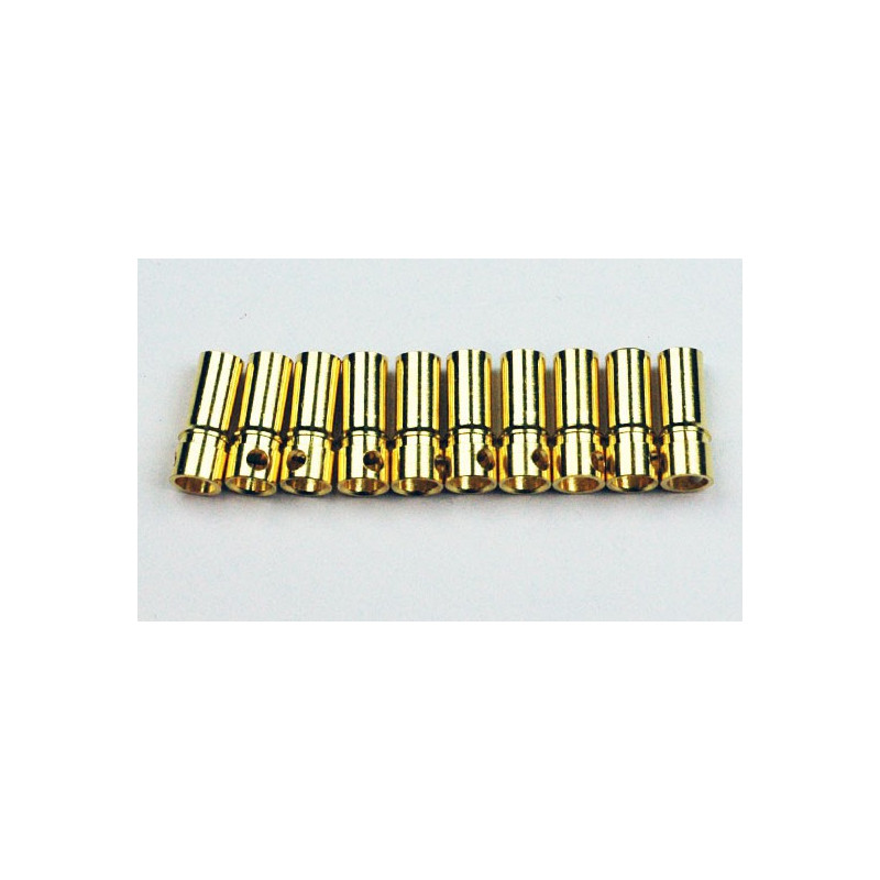 Chargeur pour accu pour appareil radiocommandé Contacts cylindriques 3.5mm or Femelles(10 pcs)